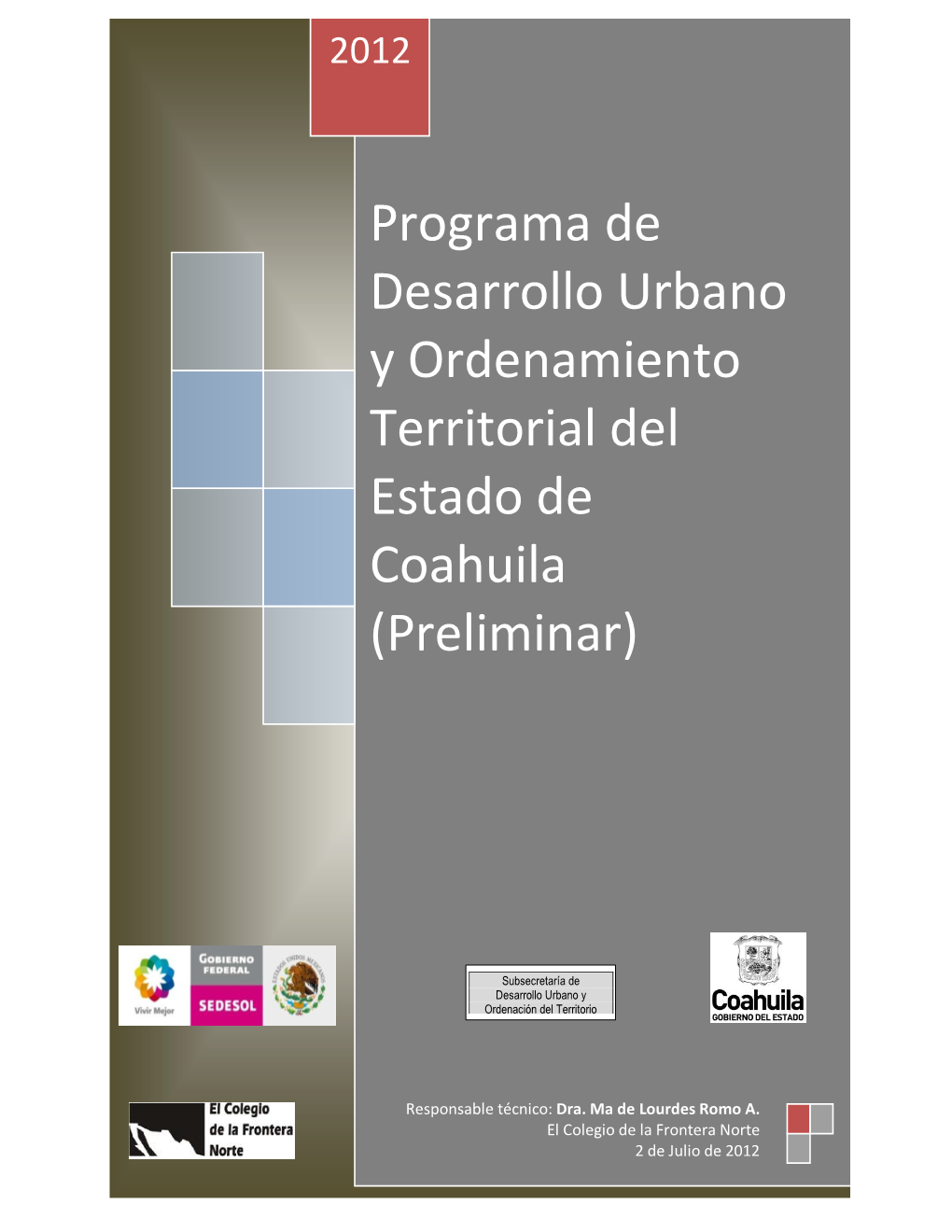 Programa De Desarrollo Urbano Y Ordenamiento Territorial Del Estado De Coahuila