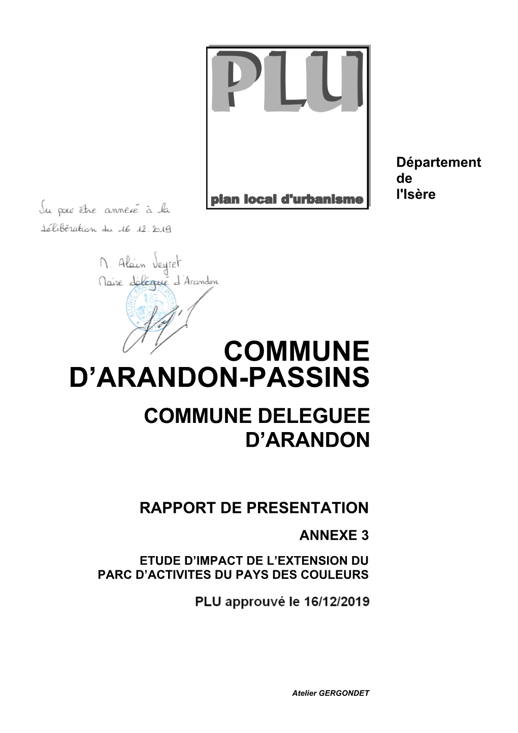 Commune D'arandon-Passins