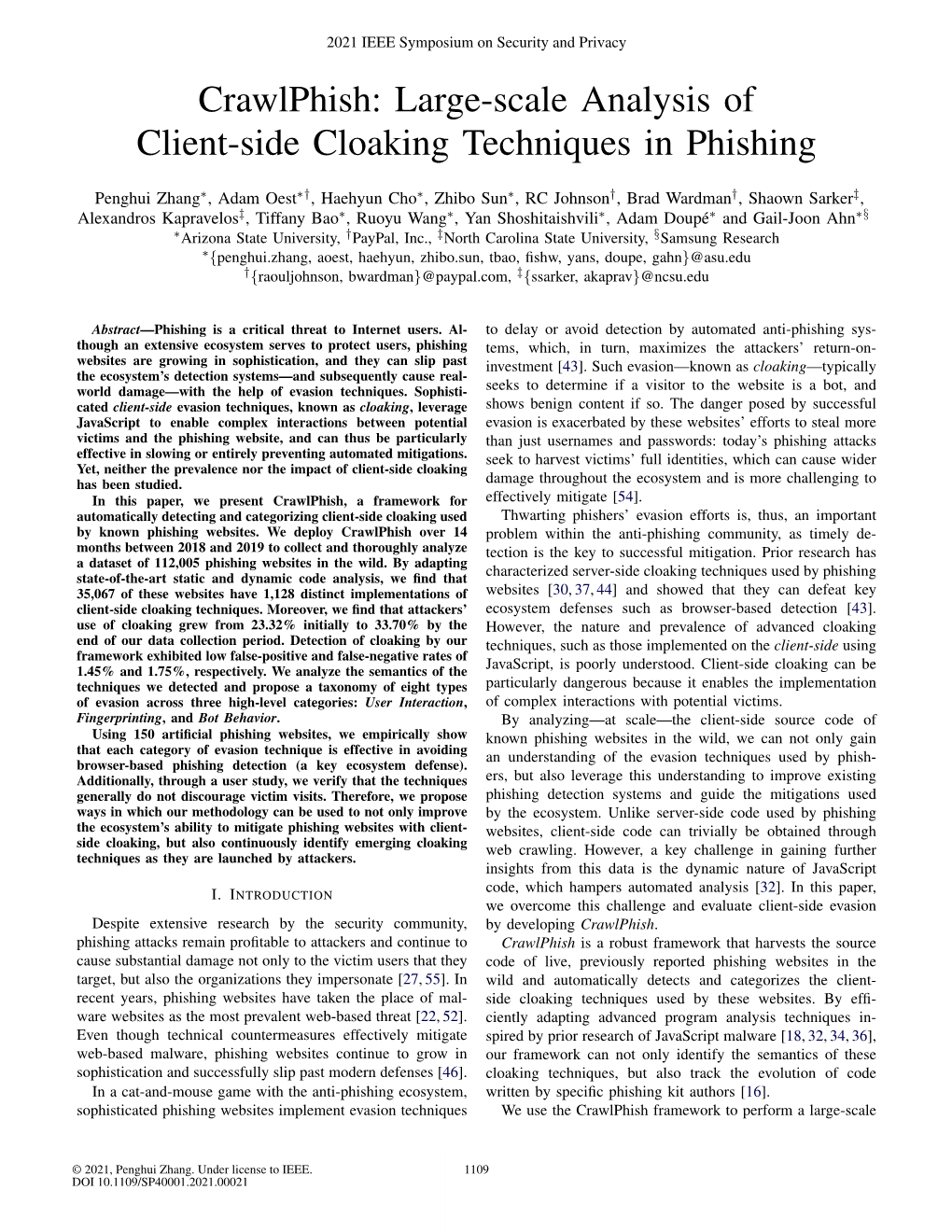 Large-Scale Analysis of Client-Side Cloaking Techniques in Phishing