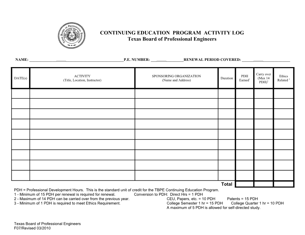 Texas Board of Professional Engineers