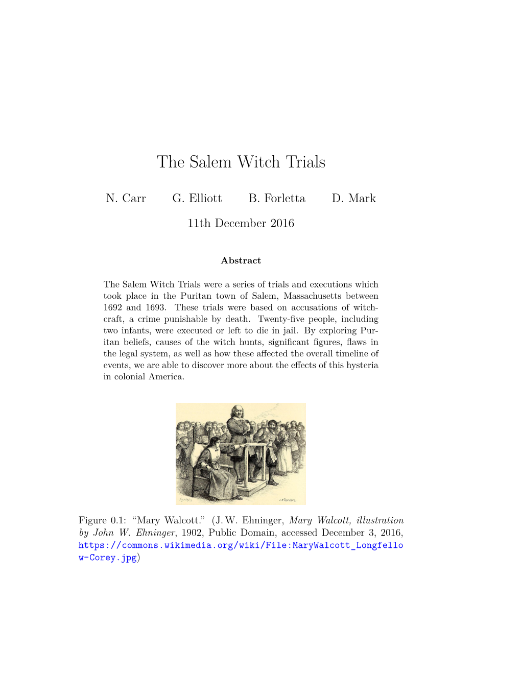 The Salem Witch Trials