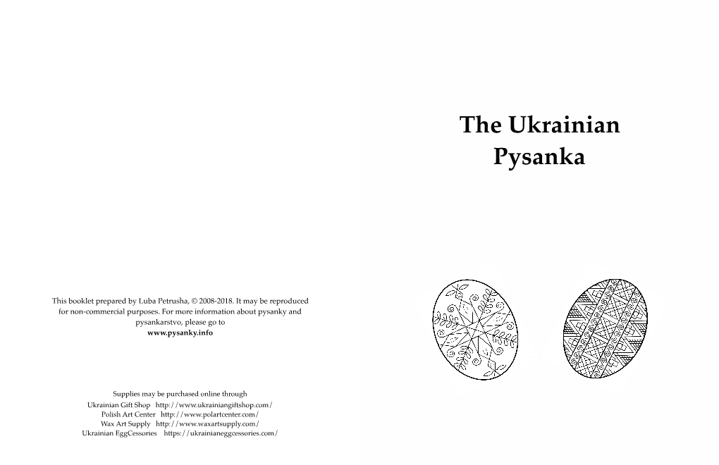 Short Pysanka Booklet