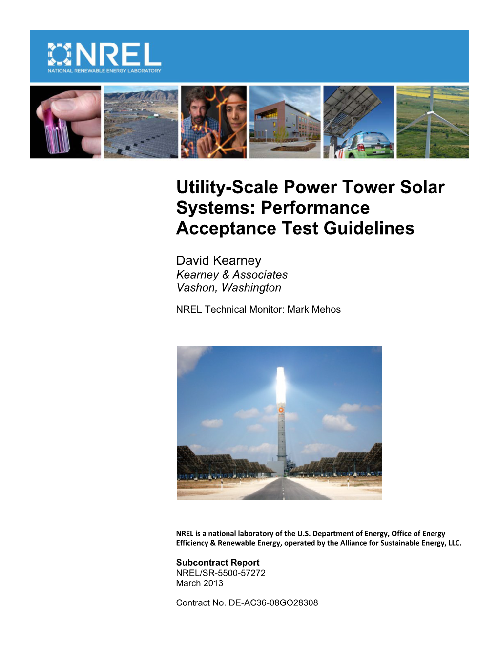 Utility-Scale Power Tower Solar Systems: Performance Acceptance Test Guidelines