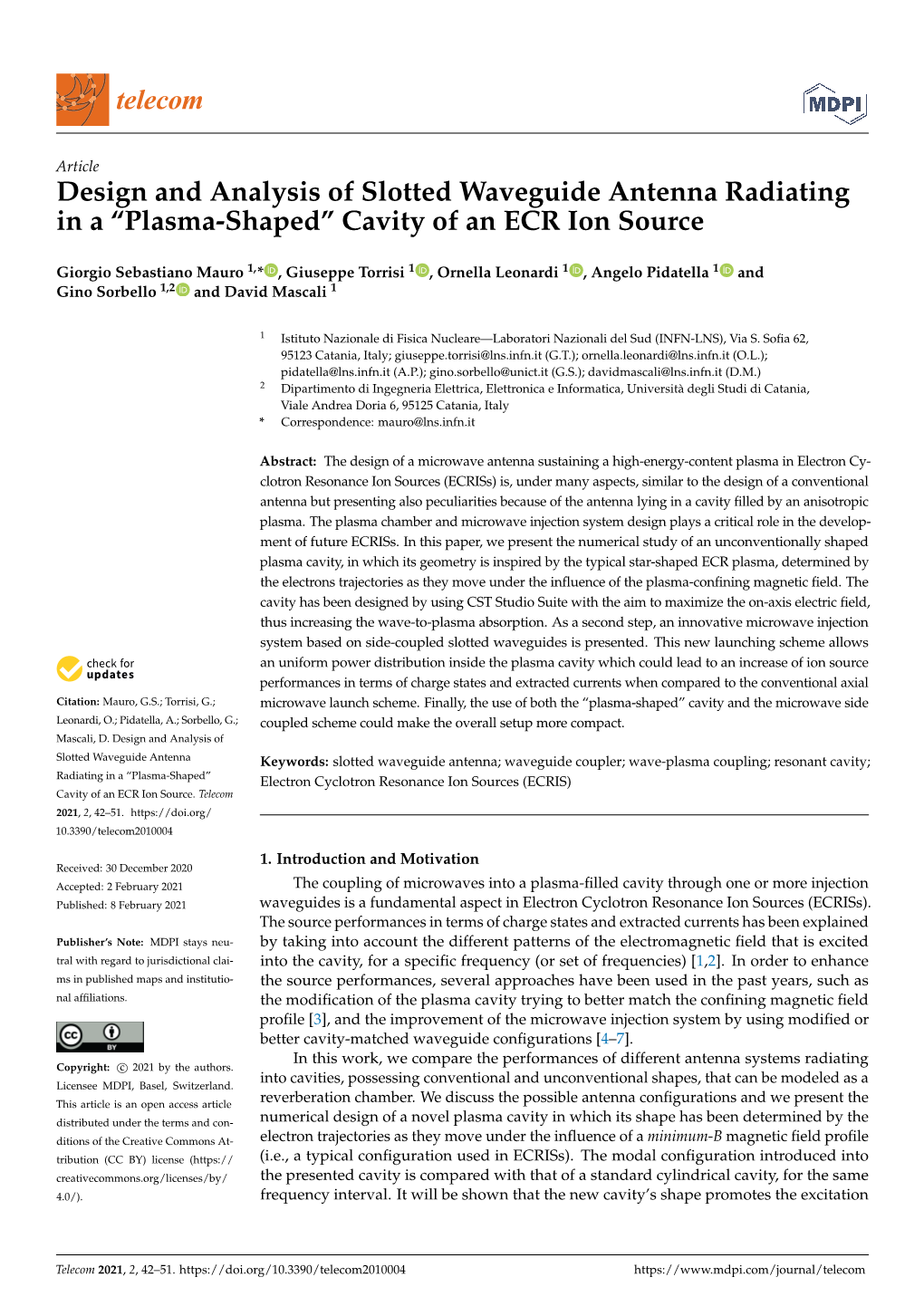 Design and Analysis of Slotted Waveguide Antenna Radiating in a “Plasma-Shaped” Cavity of an ECR Ion Source