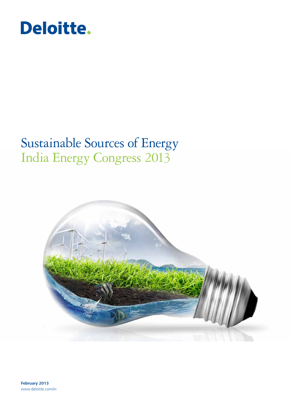 Sustainable Sources of Energy India Energy Congress 2013