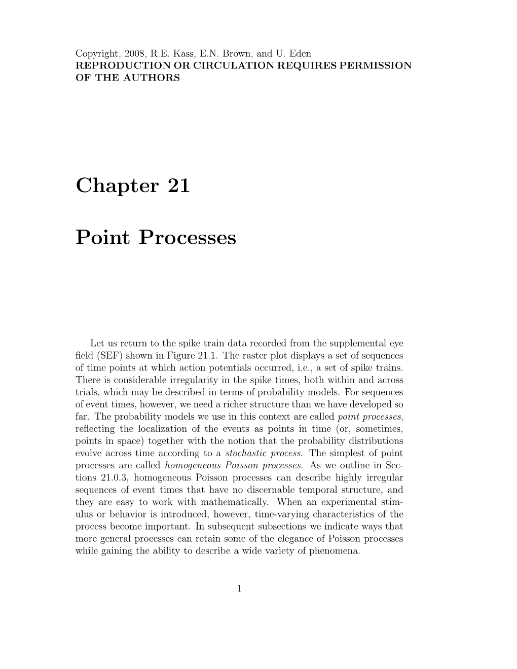 Chapter 21 Point Processes