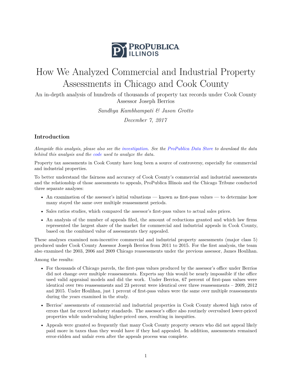 How We Analyzed Commercial and Industrial Property Assessments In