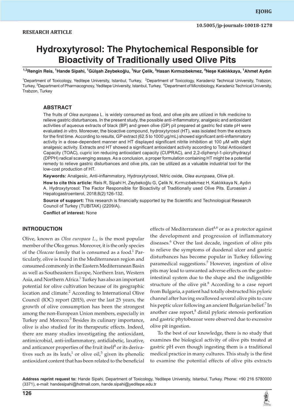 Hydroxytyrosol