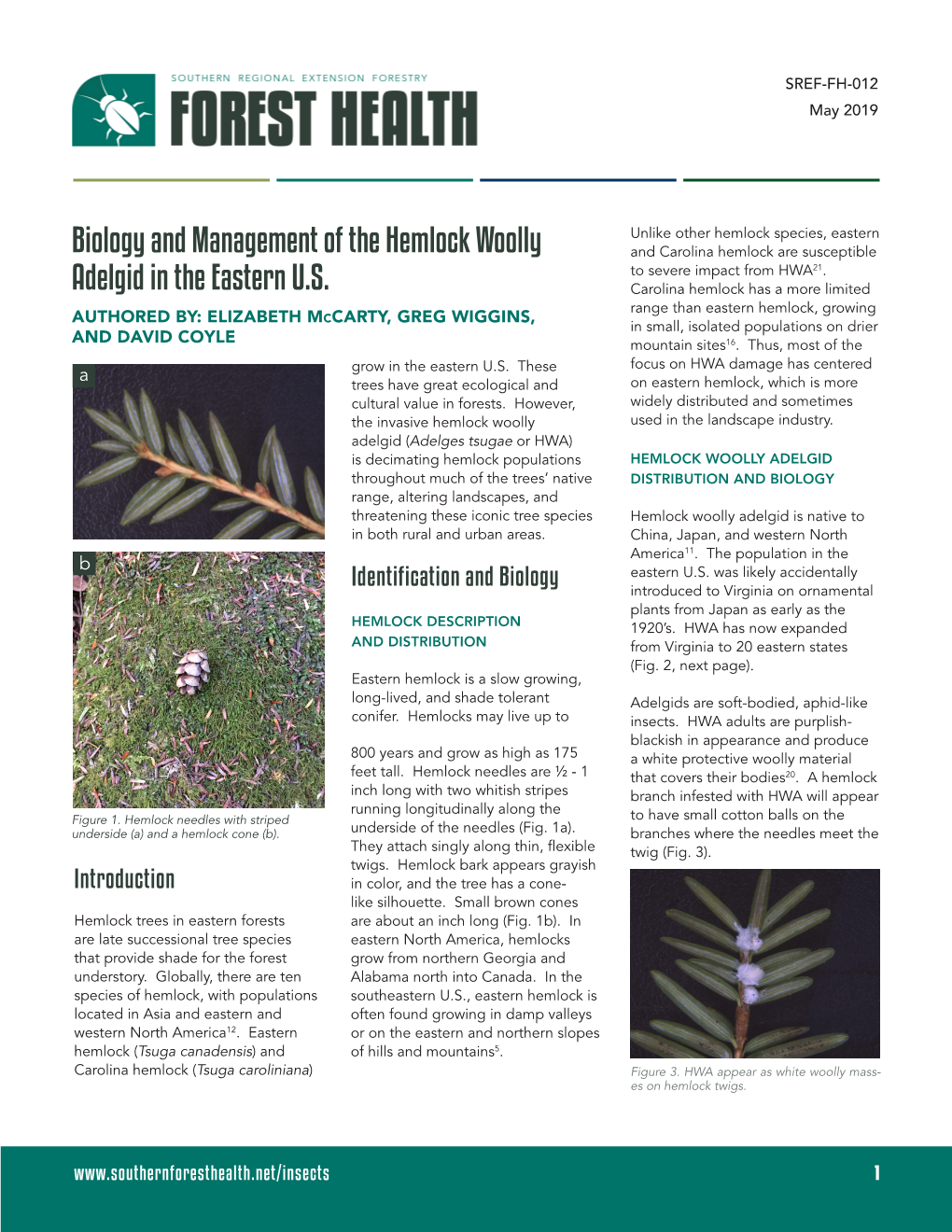 Biology and Management of the Hemlock Woolly Adelgid in The