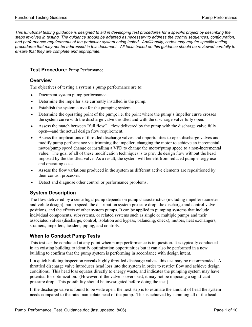 This Functional Test Procedure Guide Provides High-Level Guidance To Help In Developing Test Procedures