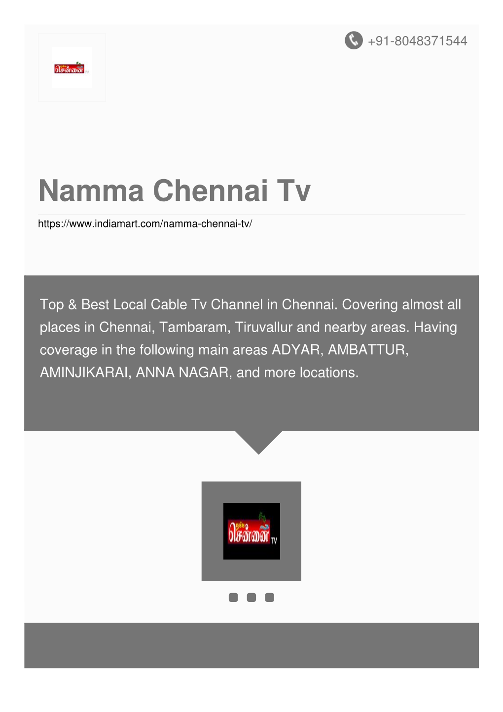 Namma Chennai Tv