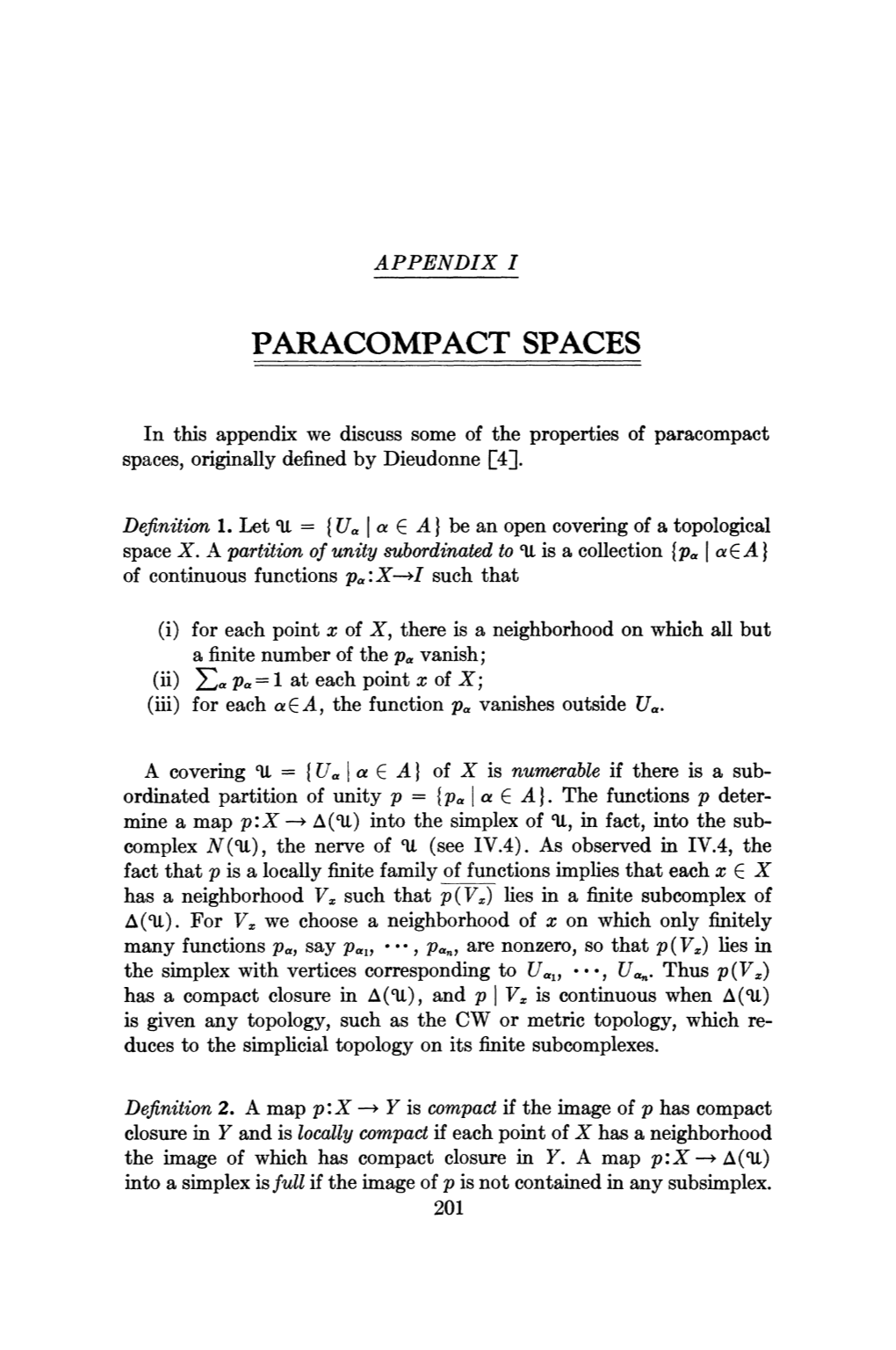 Paracompact Spaces