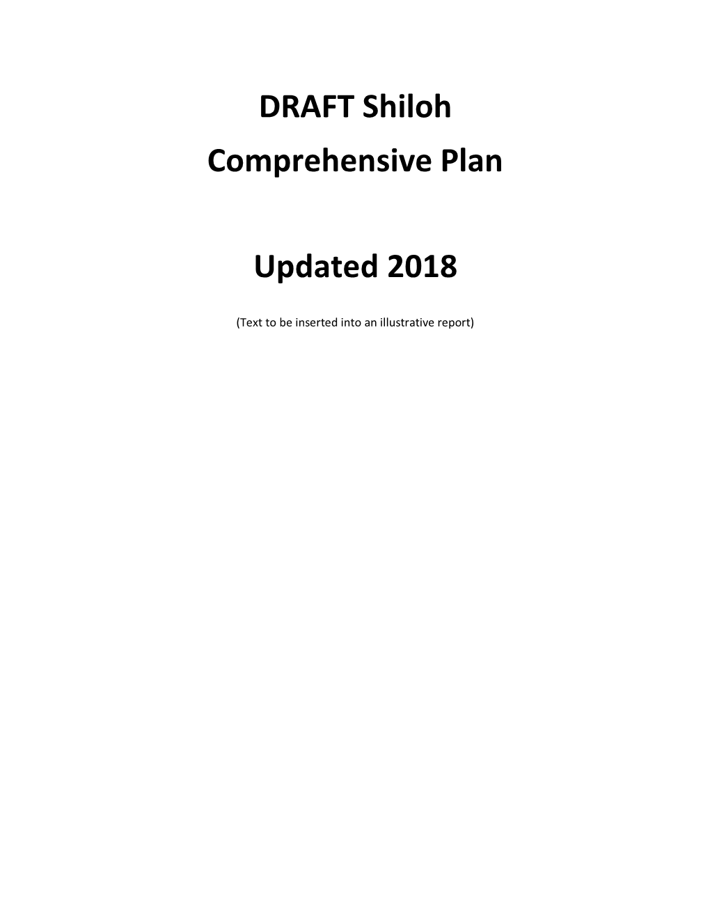 DRAFT Shiloh Comprehensive Plan Updated 2018