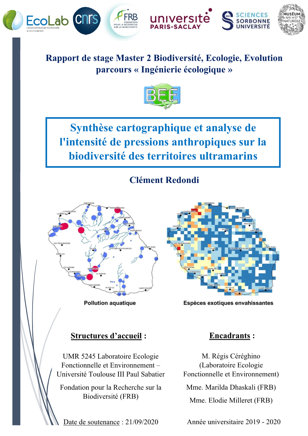 Synthèse Cartographique Et Analyse De L'intensité De Pressions