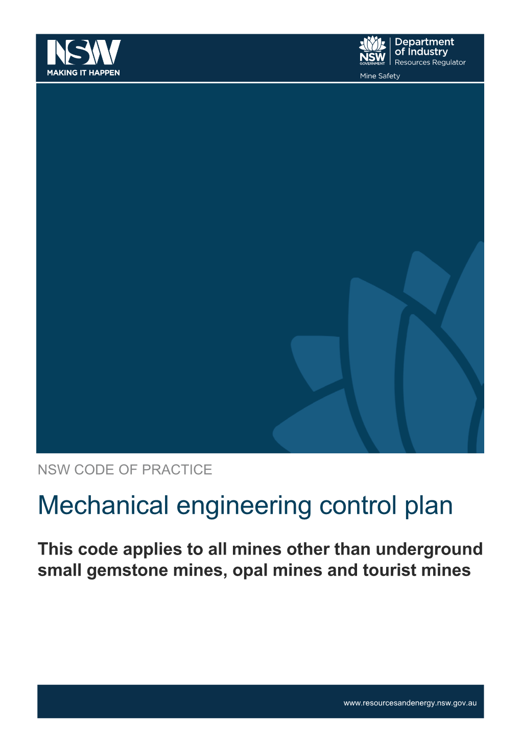 NSW Code of Practice for Mechanical Engineering Control Plans