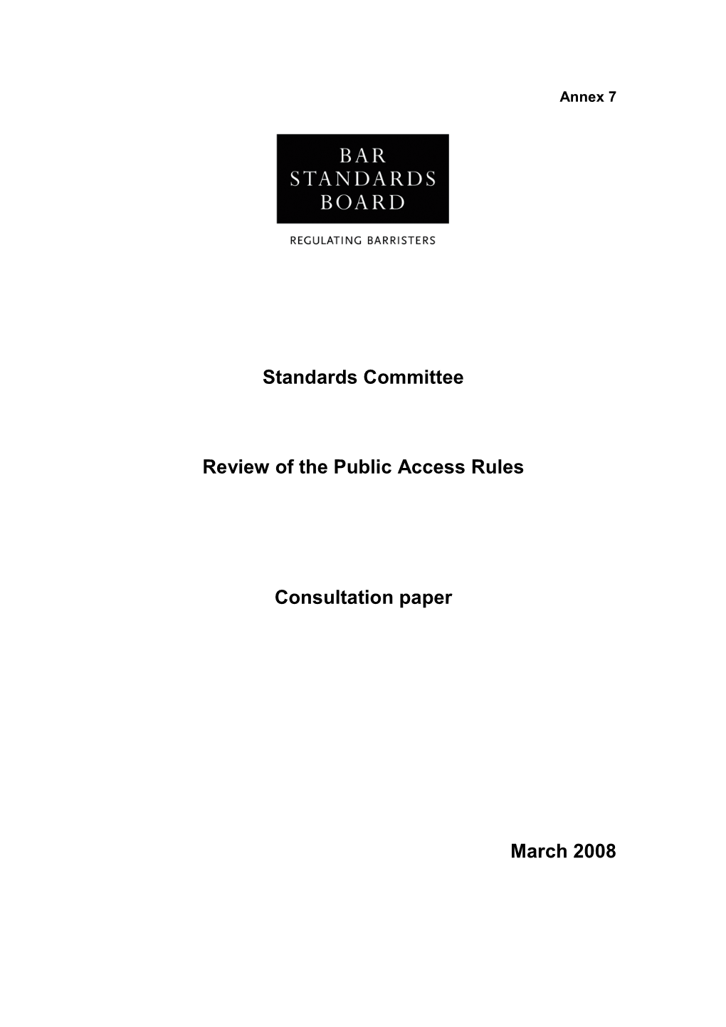 Draft Consultation Paper on the Public Access Rules