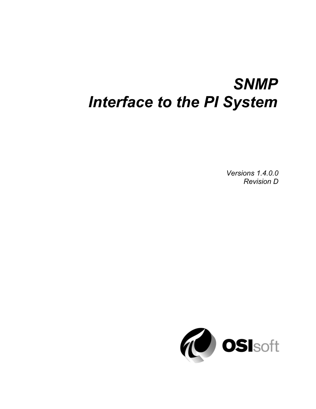 SNMP Interface to the PI System