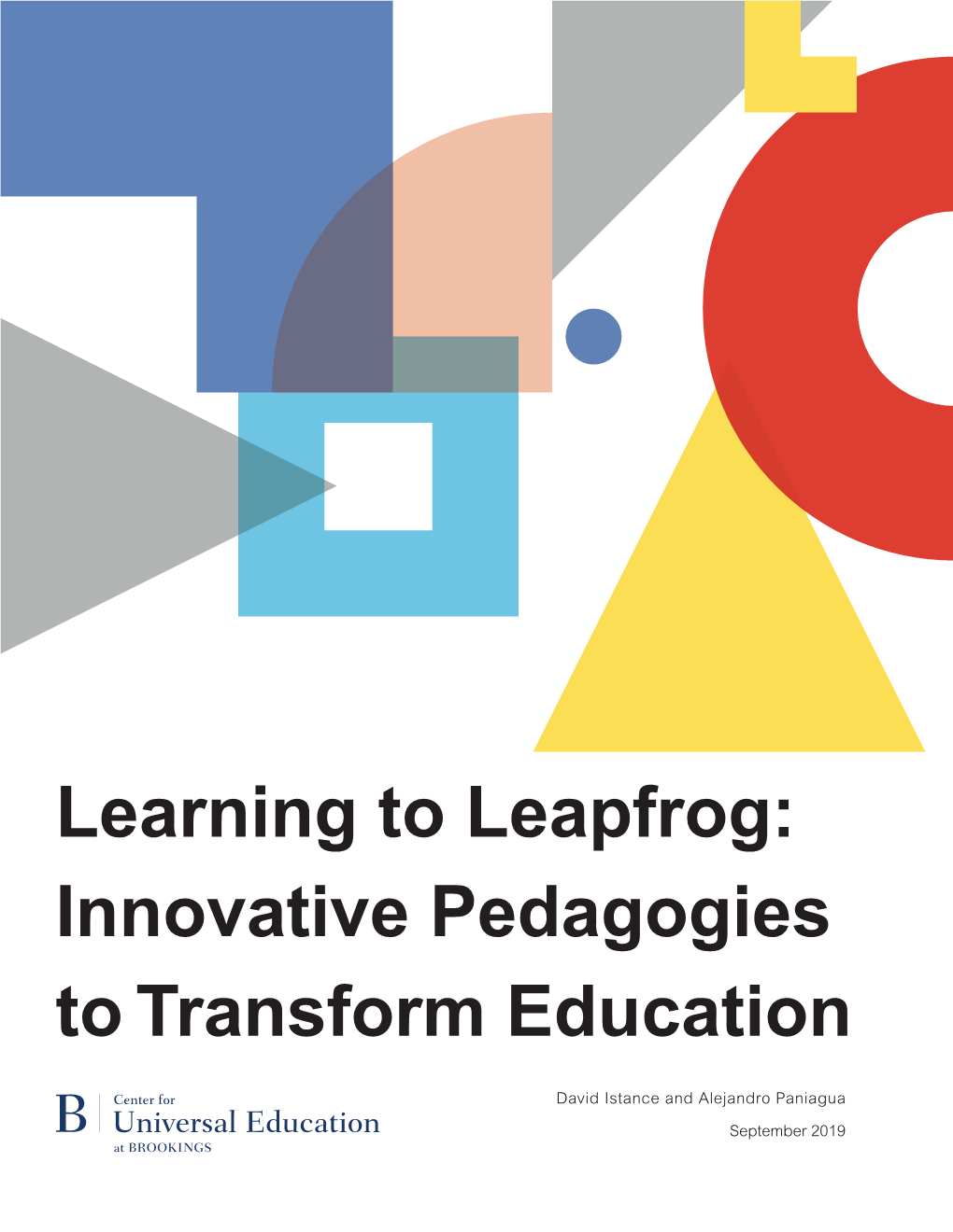 Learning to Leapfrog: Innovative Pedagogies to Transform Education