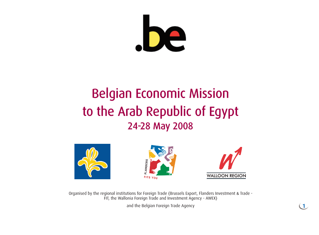 Belgian Economic Mission to the Arab Republic of Egypt 24-28 May 2008