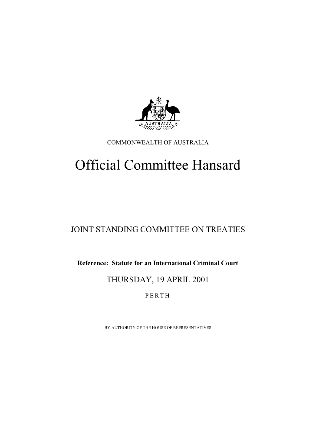 Official Committee Hansard