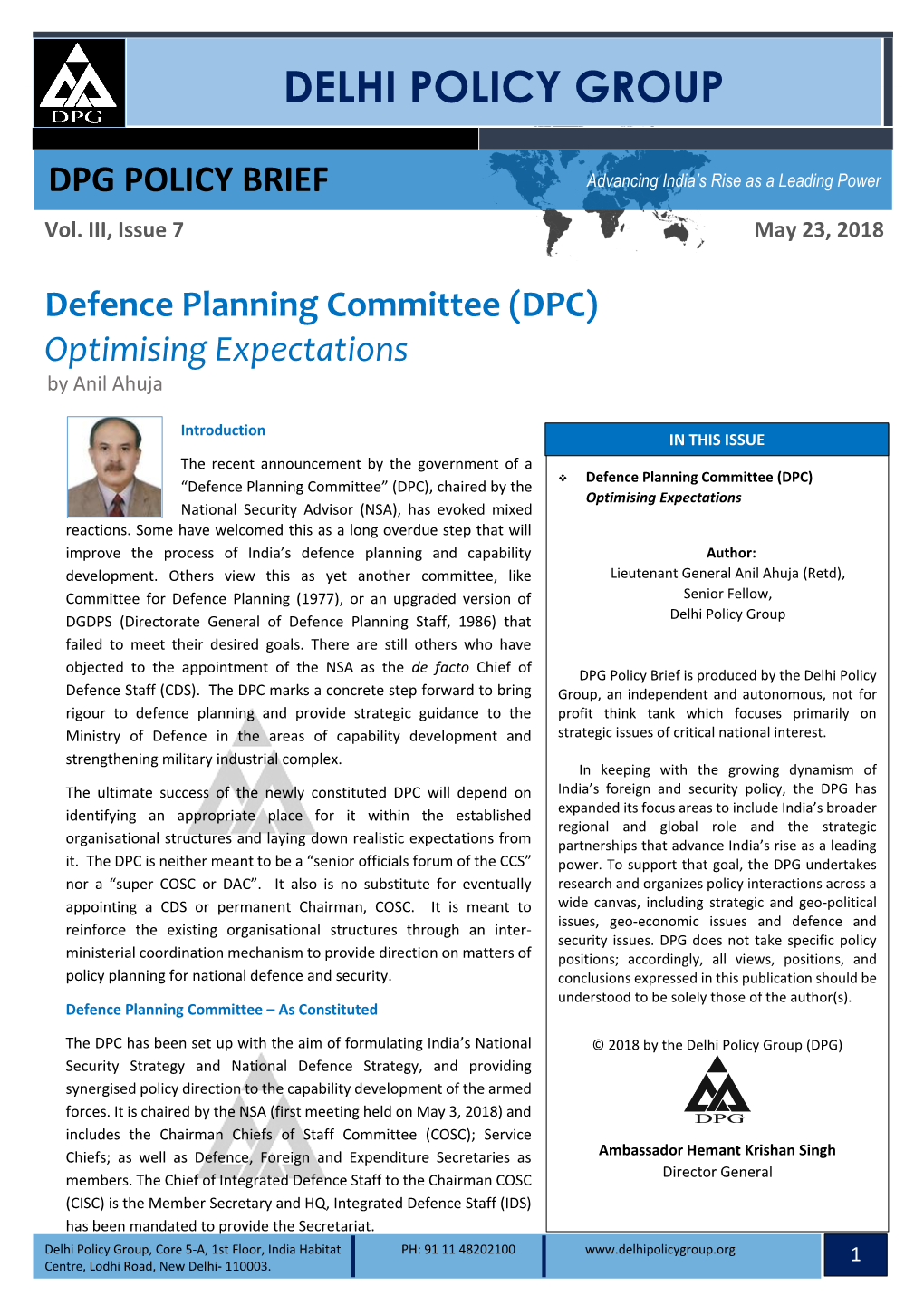 Defence Planning Committee (DPC)