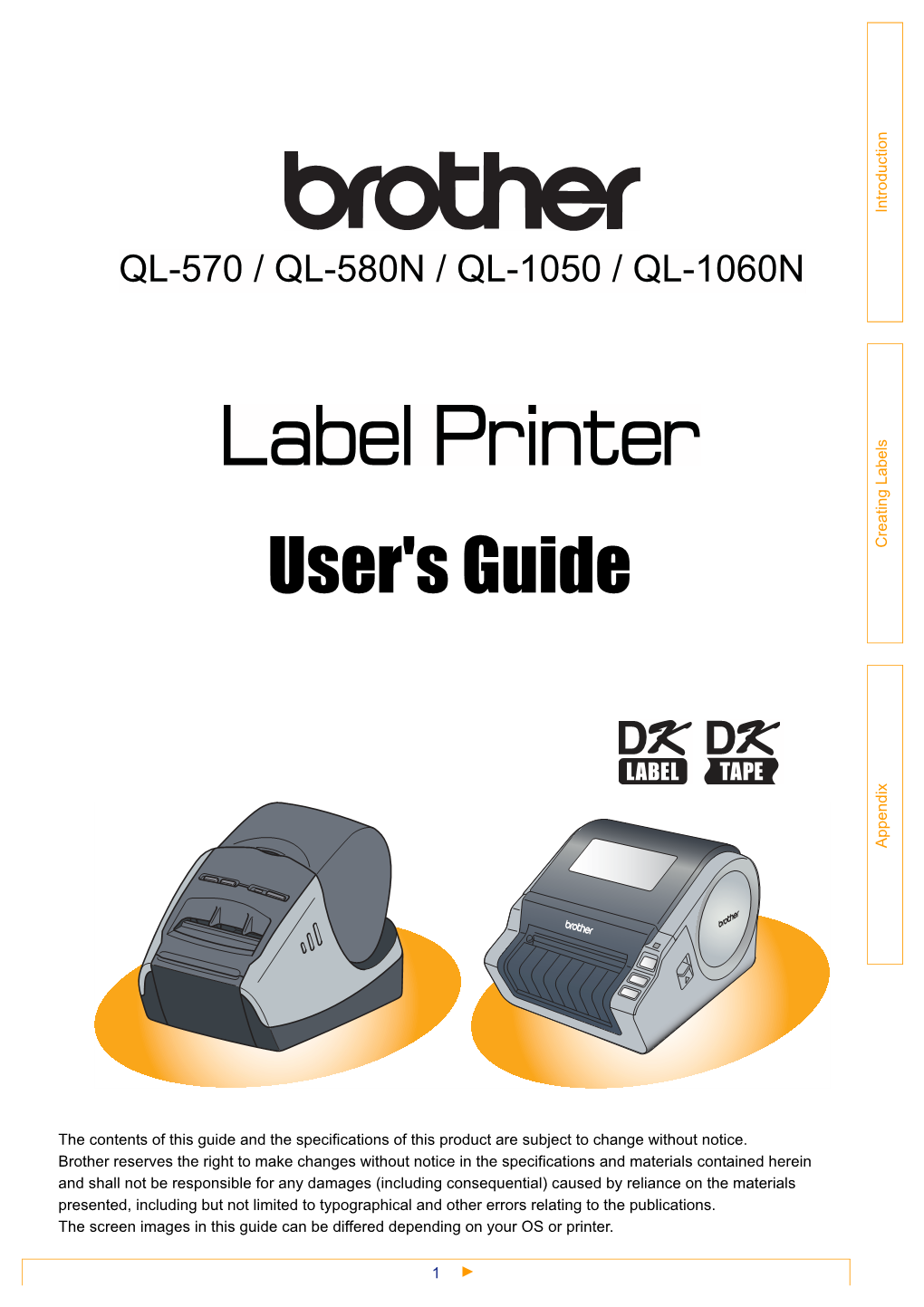 User's Guide Creating Labels Appendix