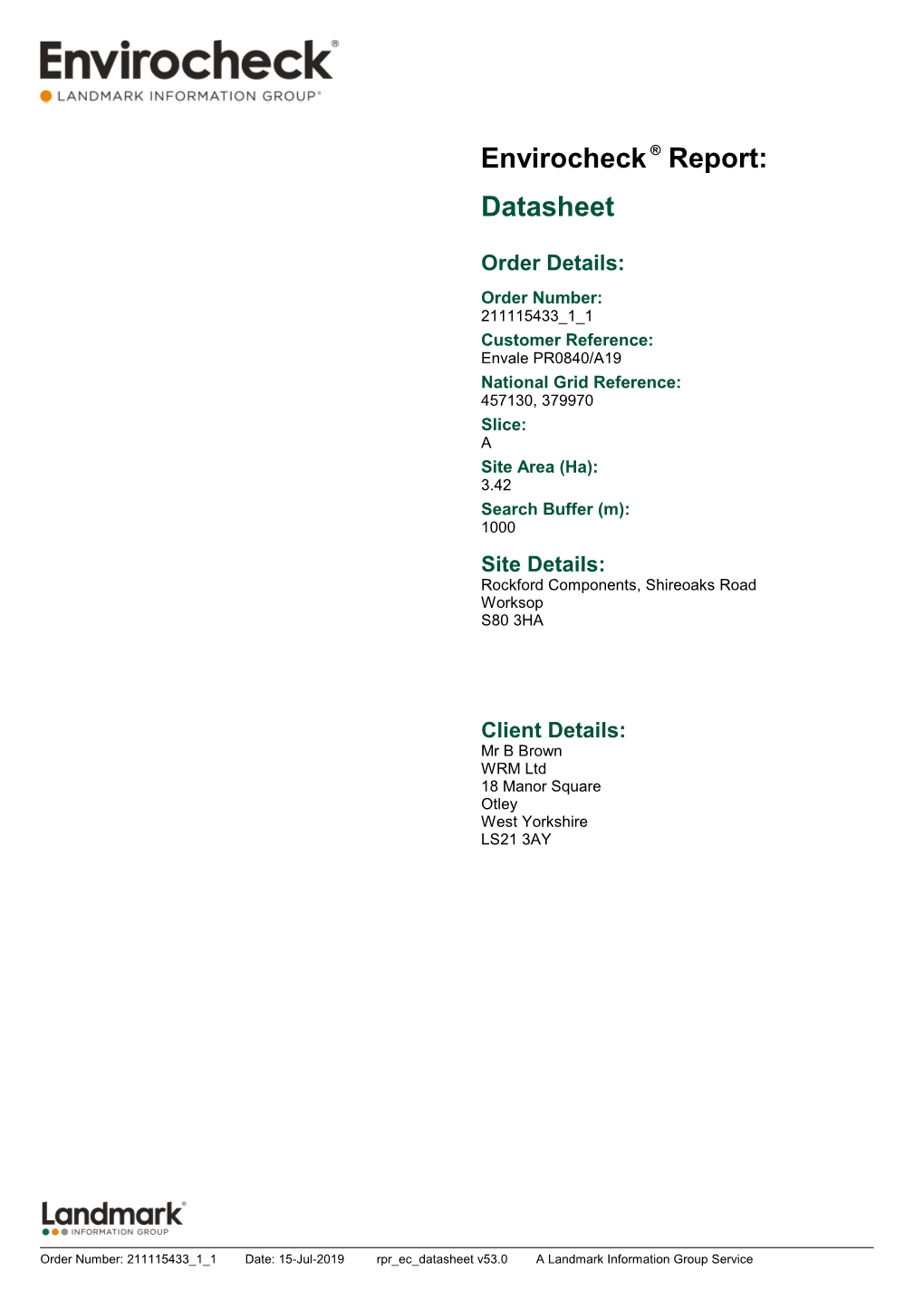 Envirocheck Datasheet