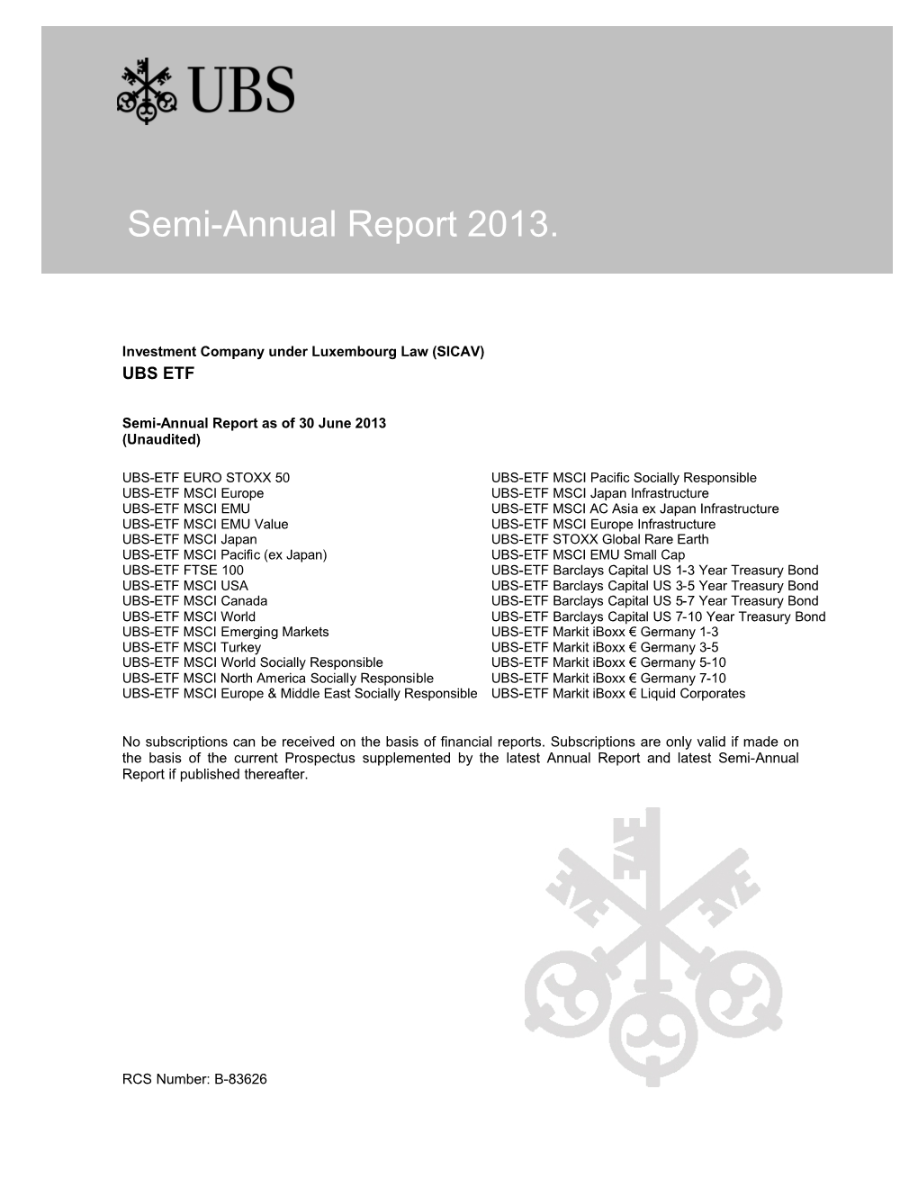 Semi-Annual Report 2013