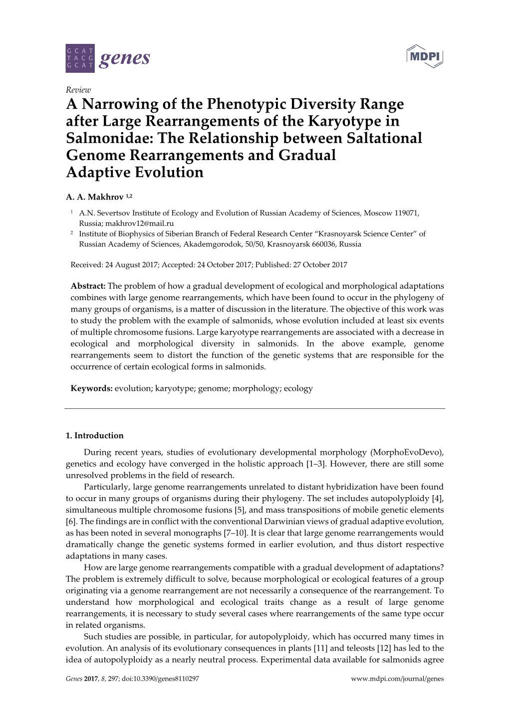 A Narrowing of the Phenotypic Diversity Range After Large