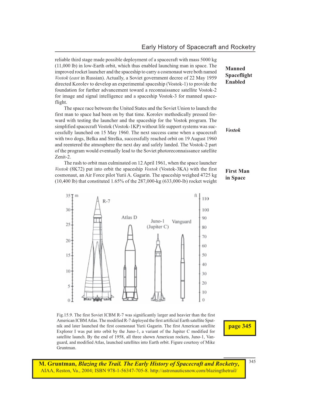 Page 345 Explorer I Was Put Into Orbit by the Juno-1, a Variant of the Jupiter C Modified for Satellite Launch