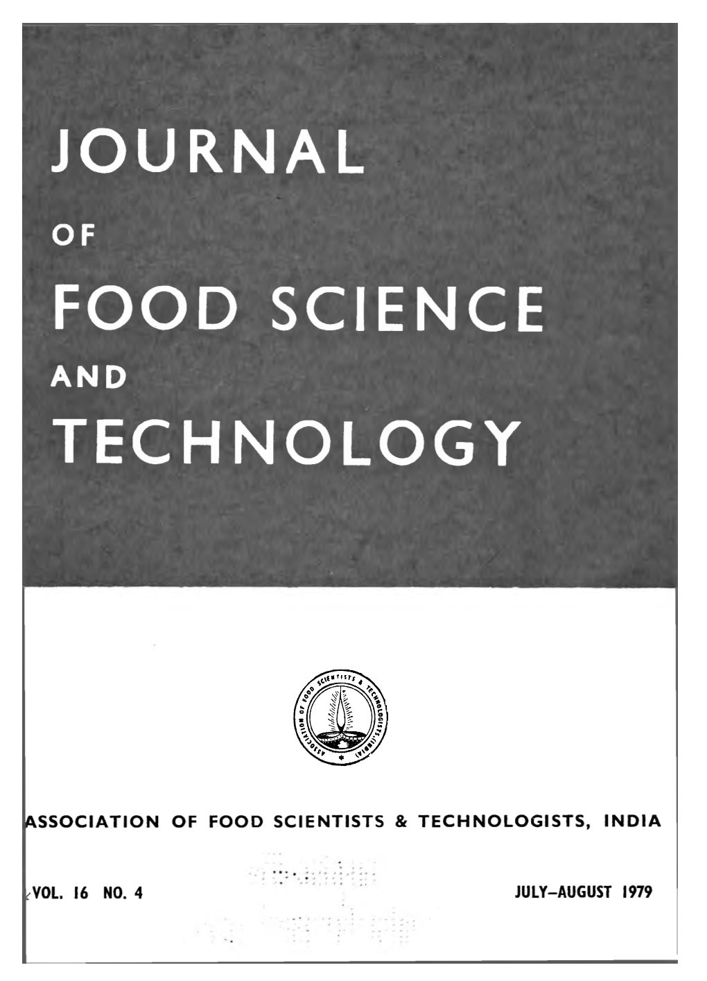 Journal of Food Science and Technology 1979 Volume.16 No.4