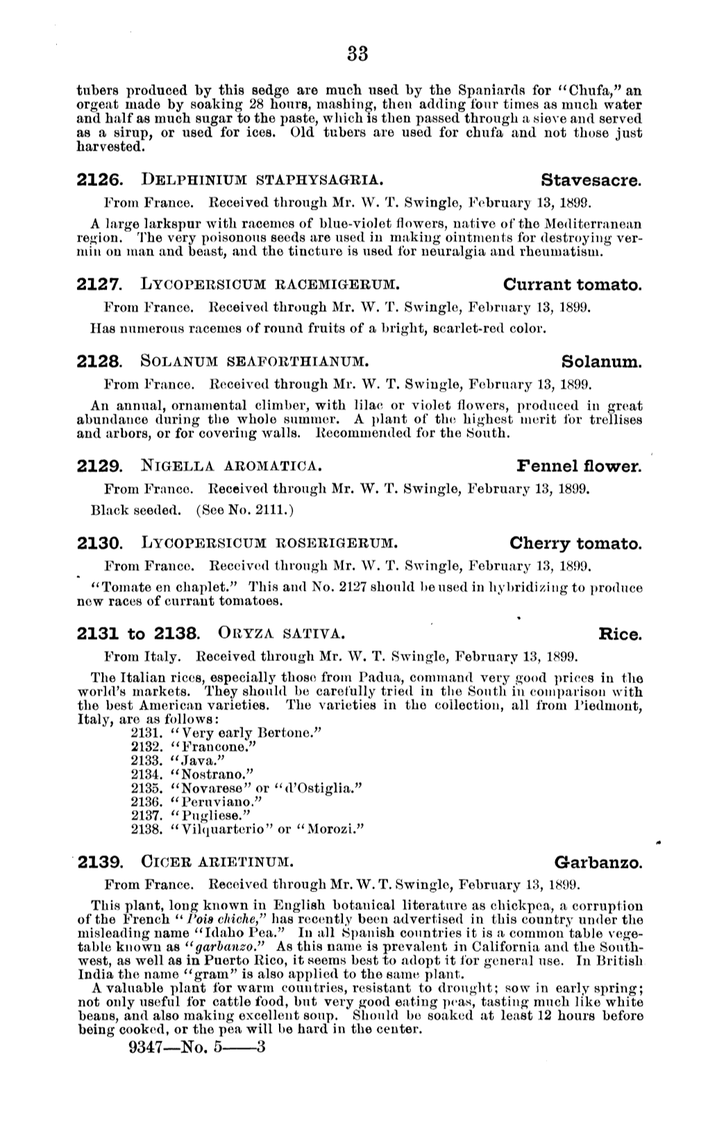 33 2126. Stavesacre. 2127. Currant Tomato. 2128. Solanum. 2129