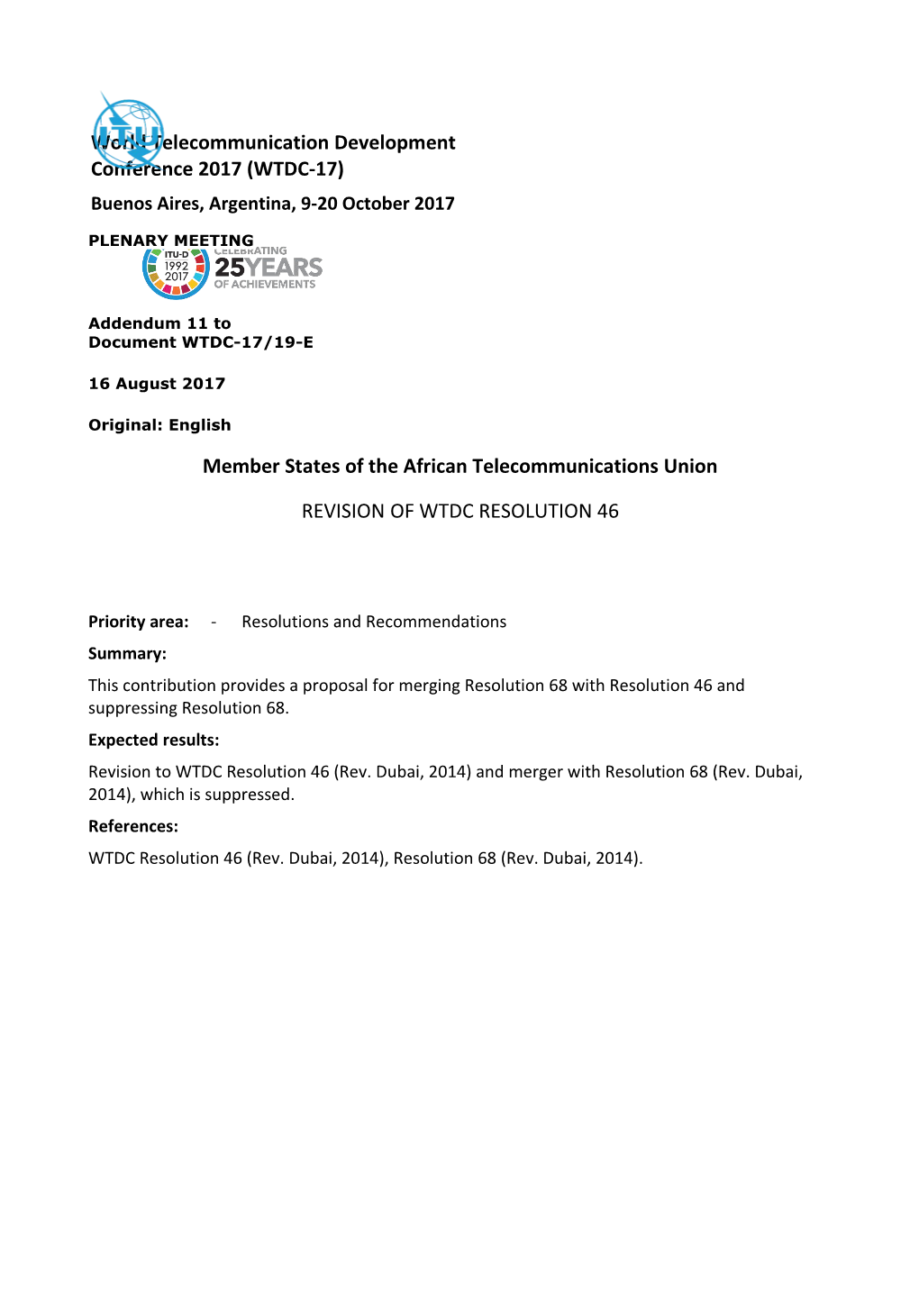 WTDC-17/19(Add.11)-E Page 5