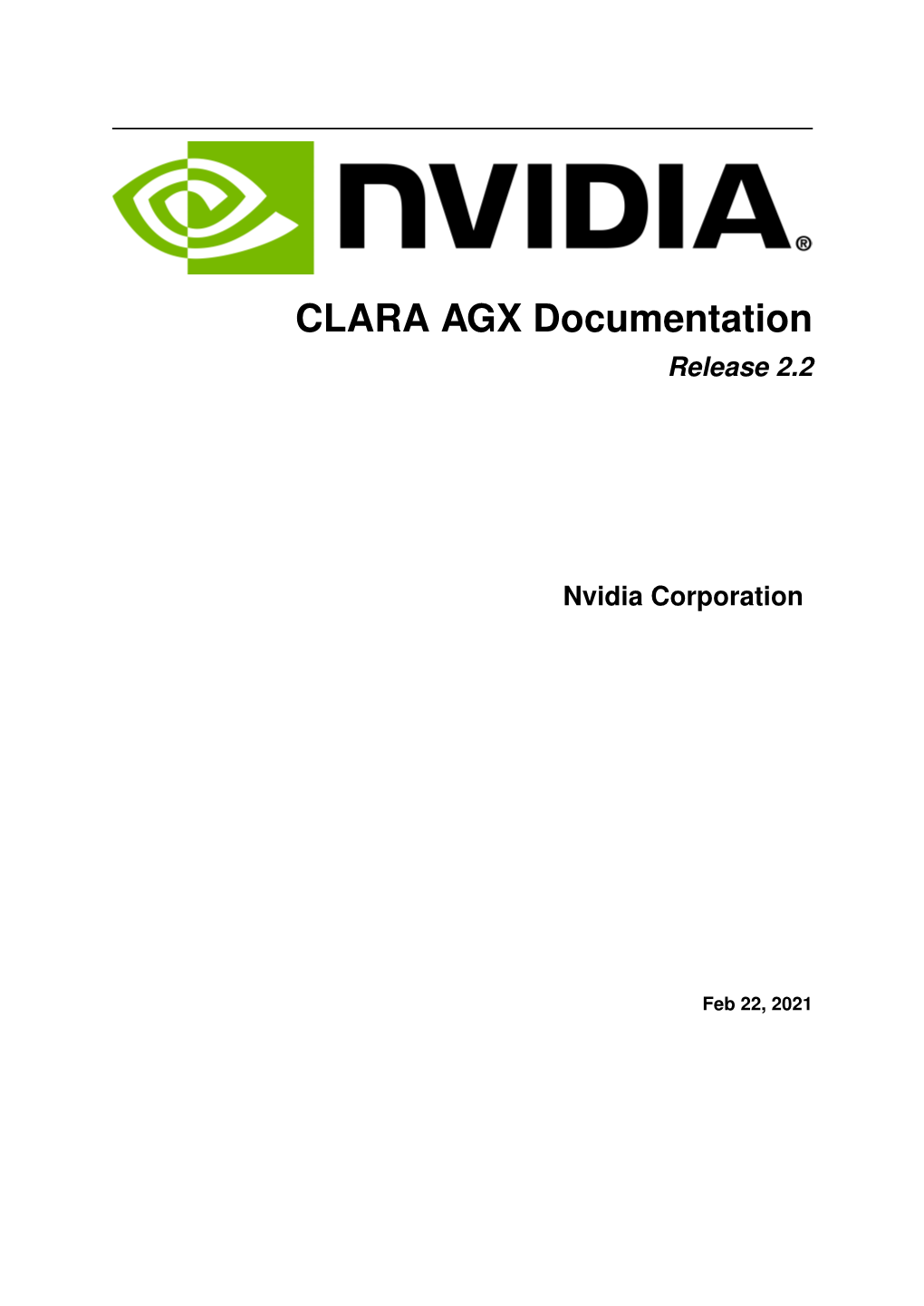 Clara AGX SDK Documentation