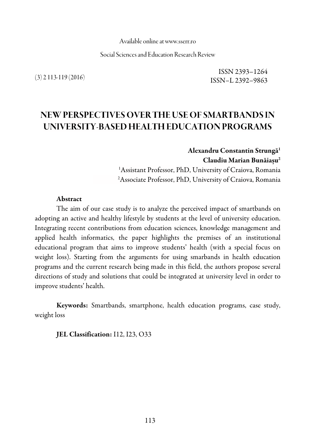 New Perspectives Over the Use of Smartbands in University-Based Health Education Programs