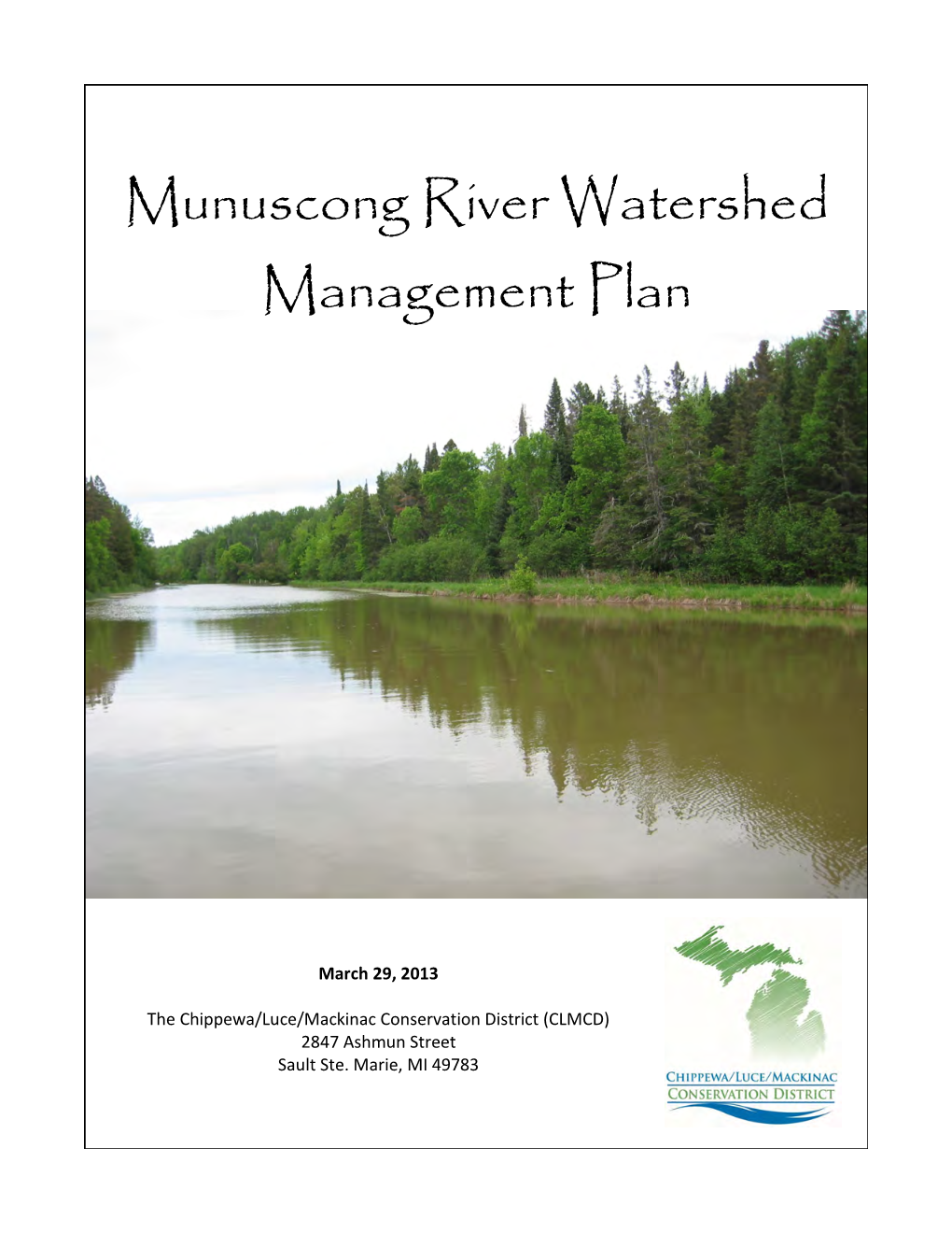 Munuscong River Watershed Management Plan