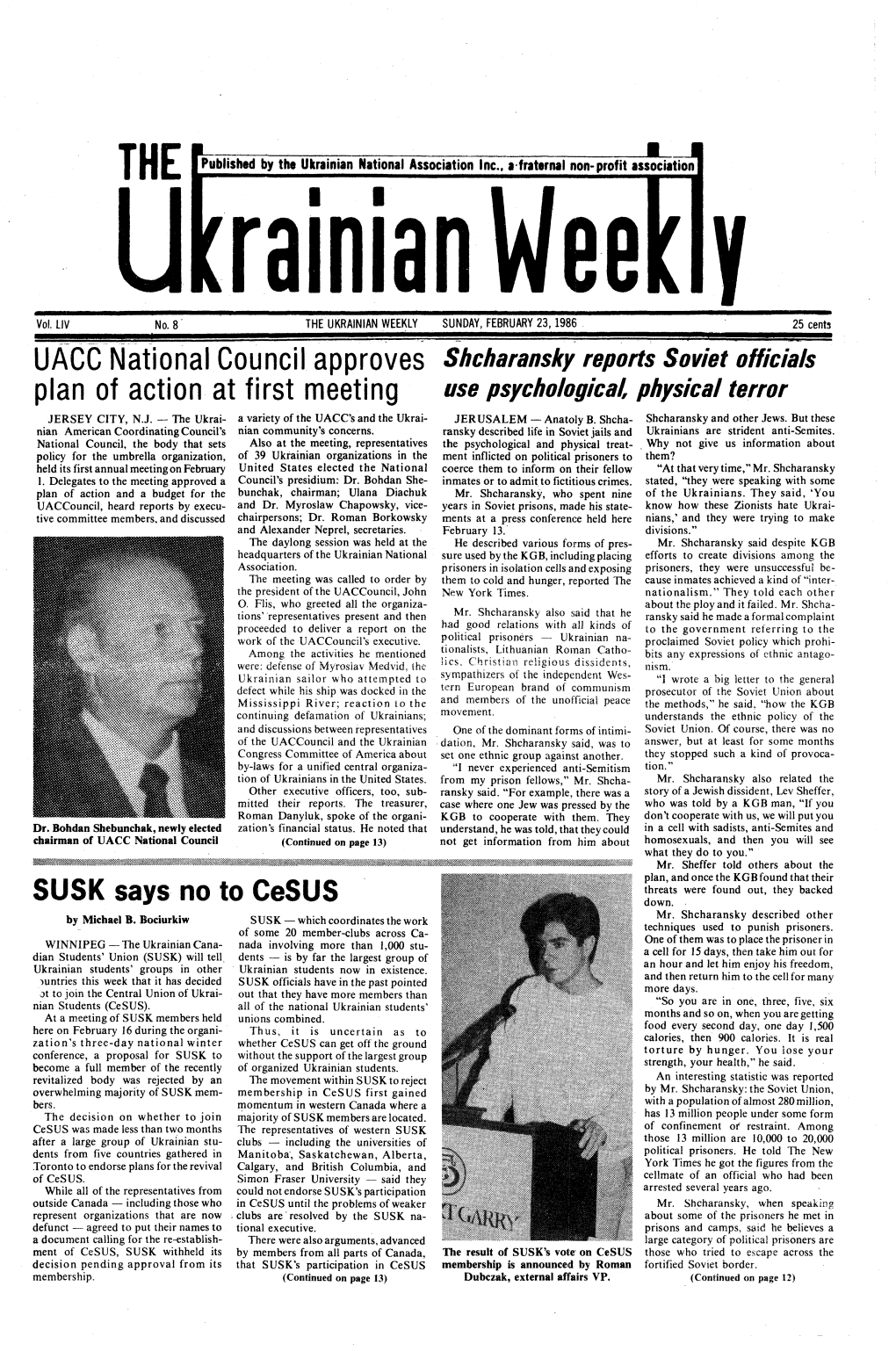 The Ukrainian Weekly 1986, No.8