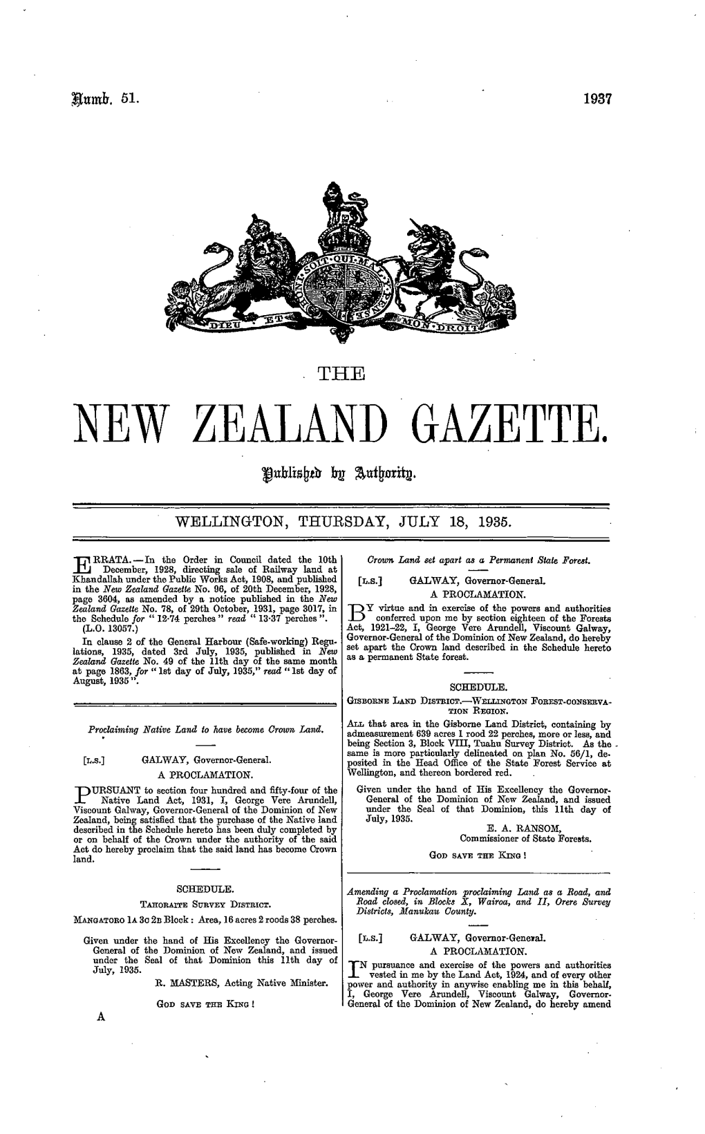 New Zealand Gazette