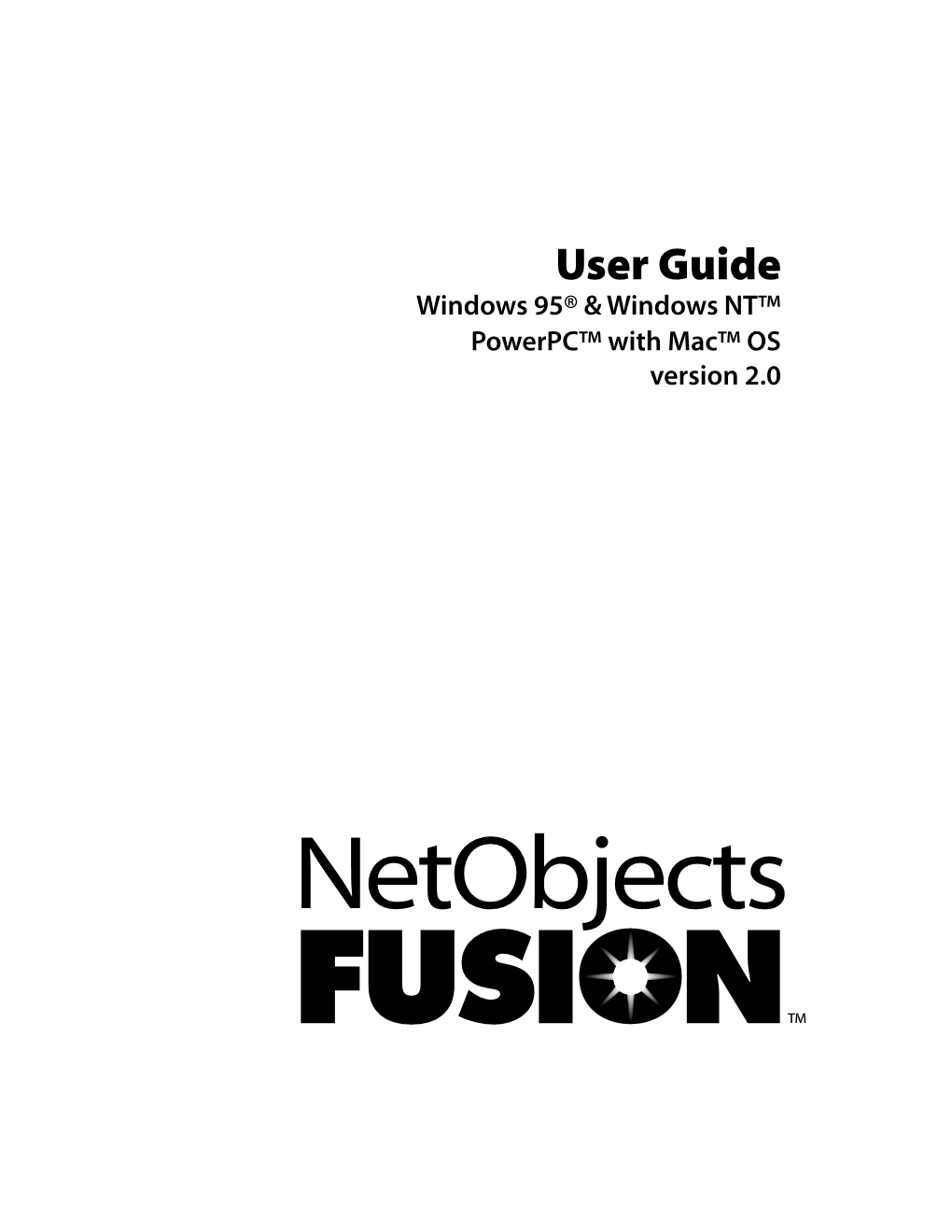 Netobjects Fusion User Guide for Windows 95 & Windows NT