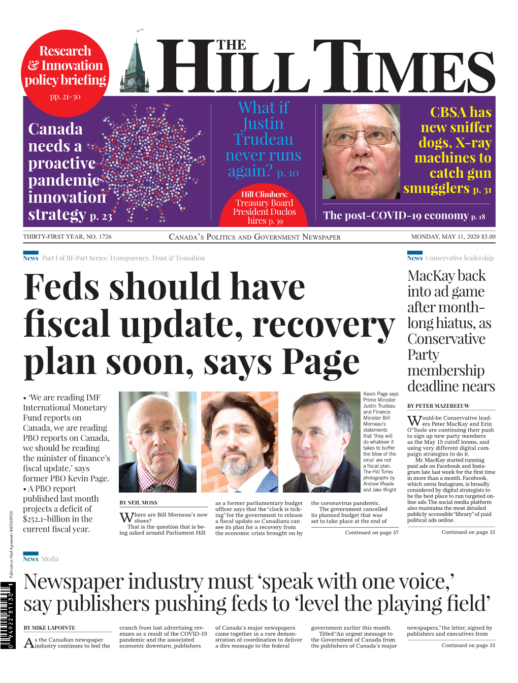 Feds Should Have Fiscal Update, Recovery Plan Soon, Says Page
