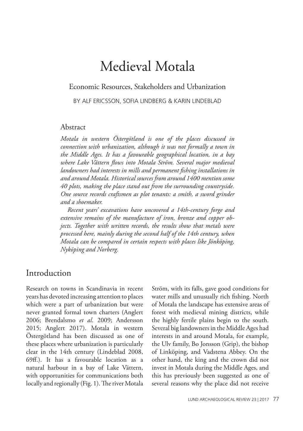 Medieval Motala