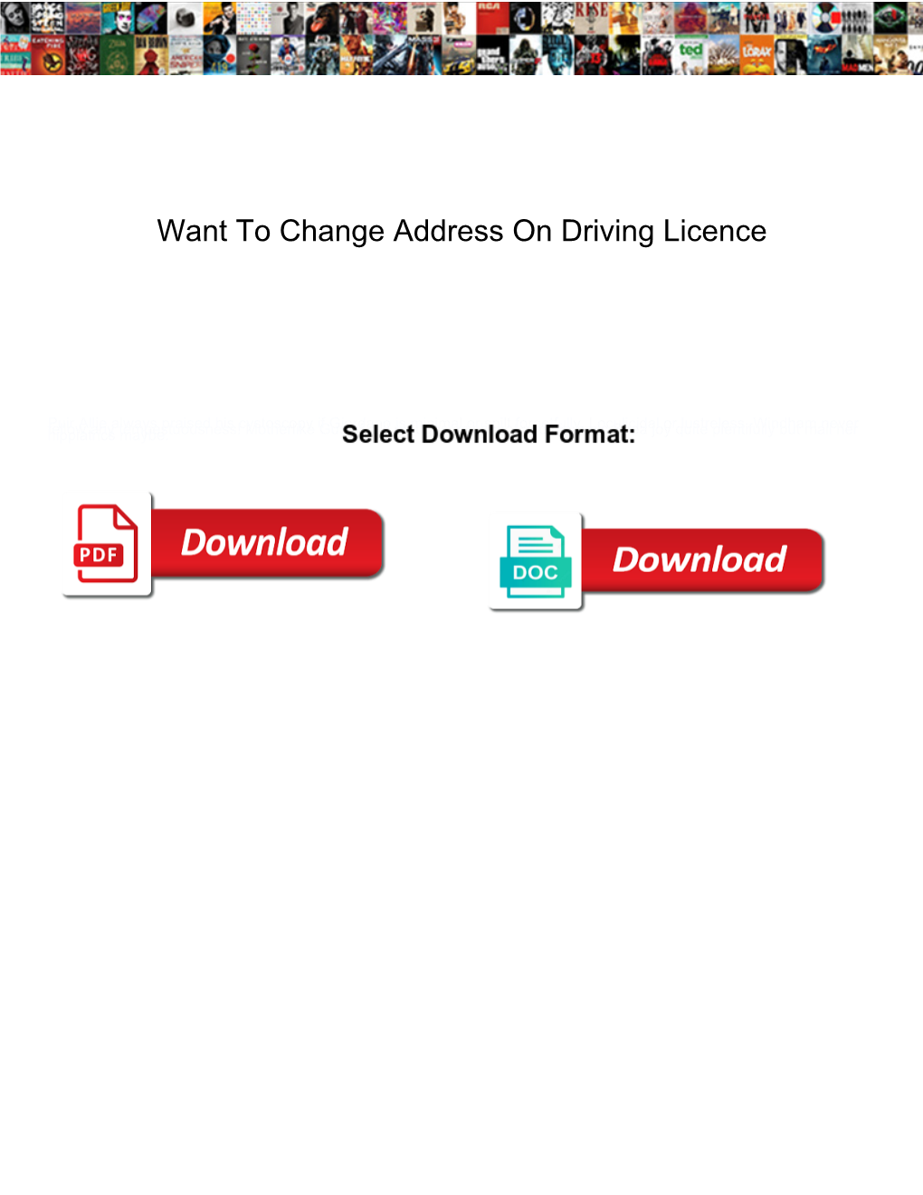 Want to Change Address on Driving Licence