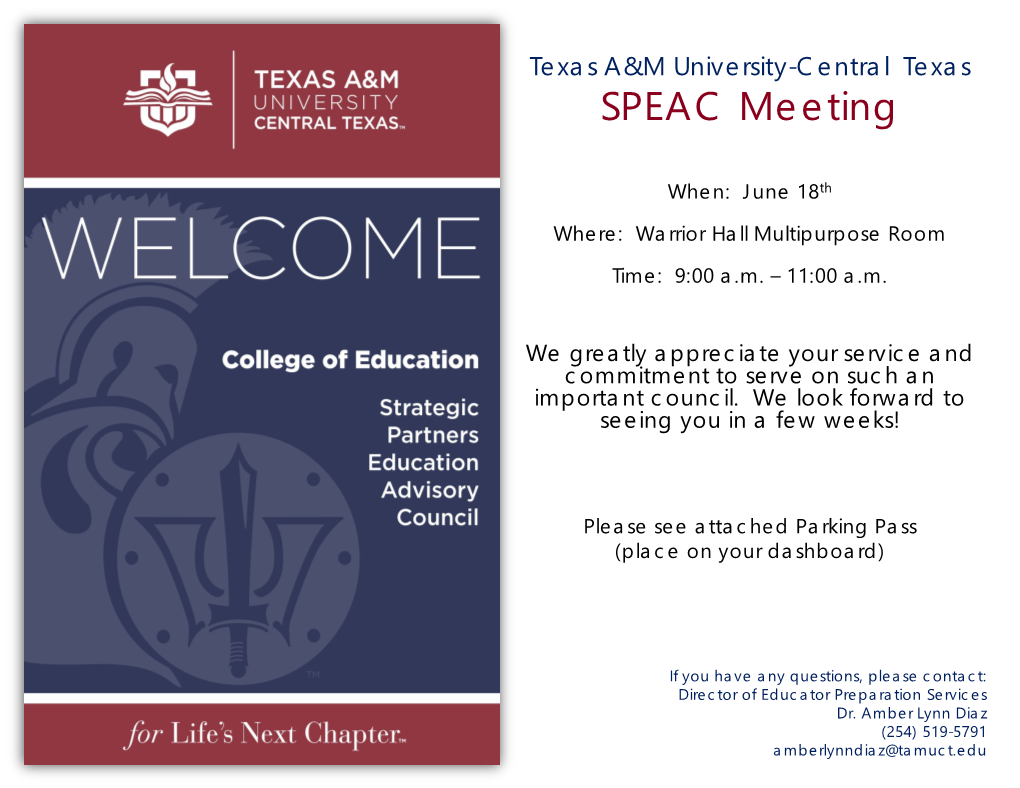 Texas A&M-Central Texas SPEAC Meeting