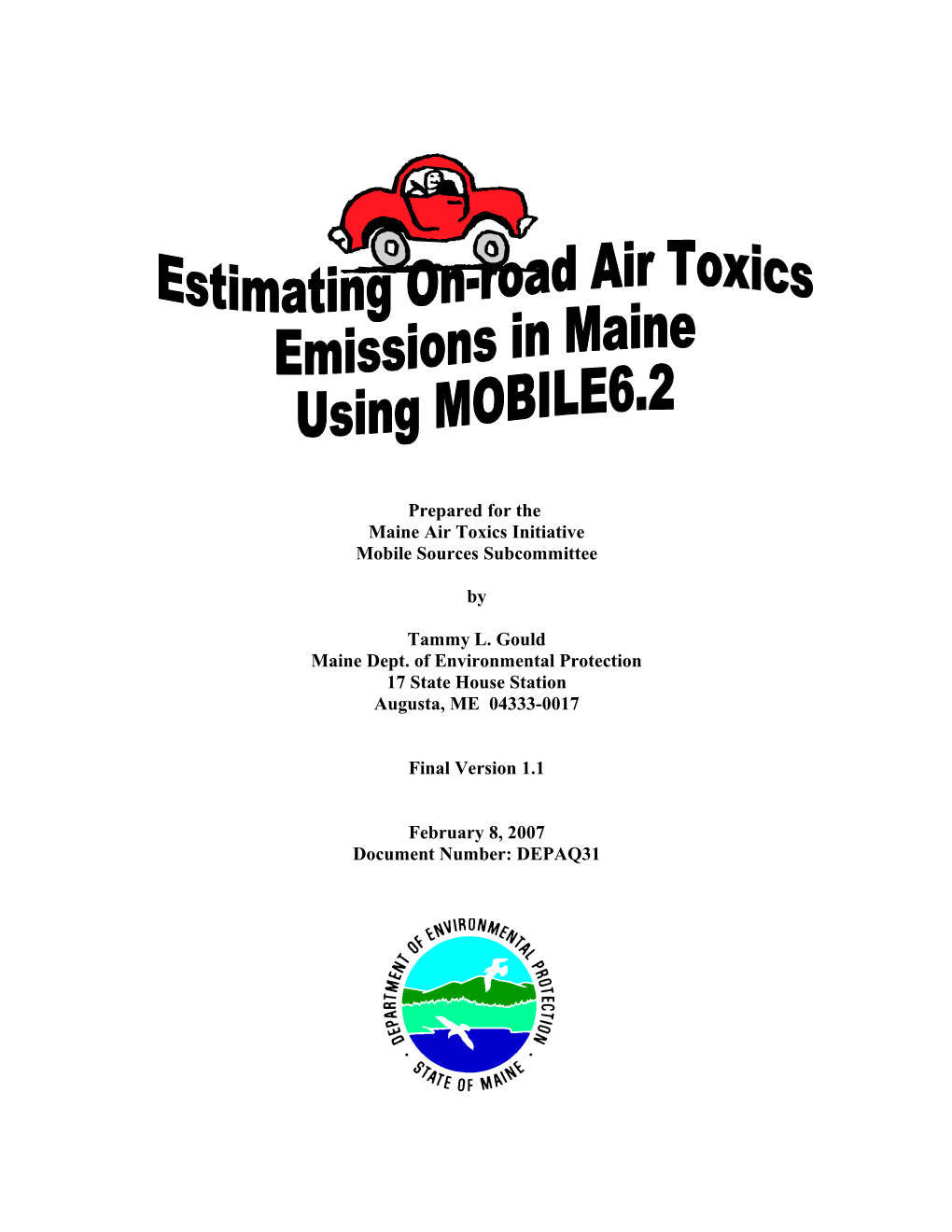 Estimating Air Toxics Emissions In Maine