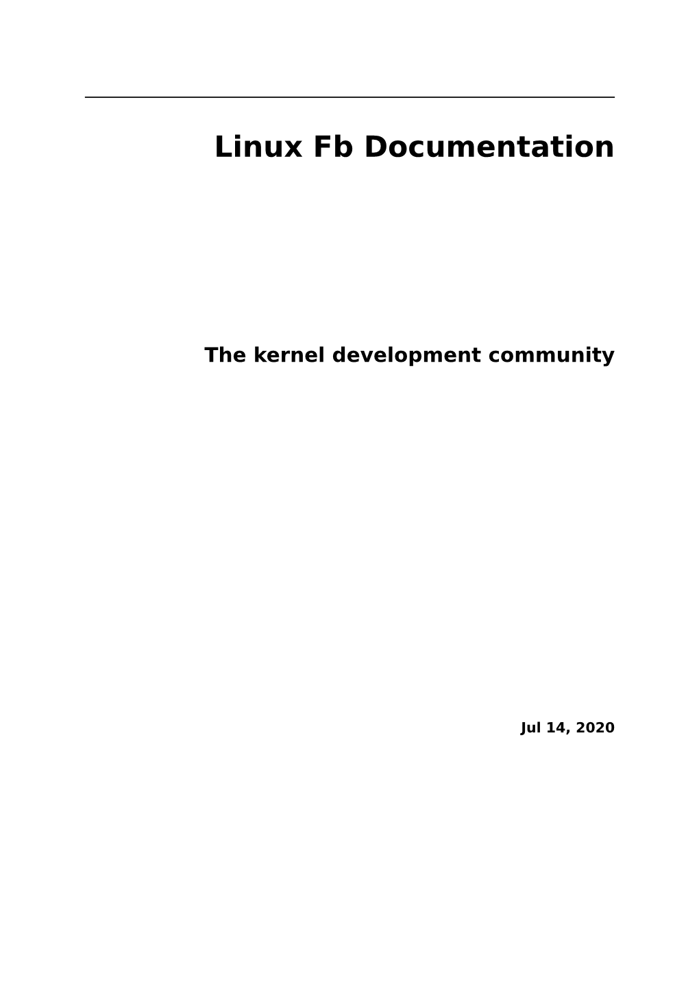 Linux Fb Documentation