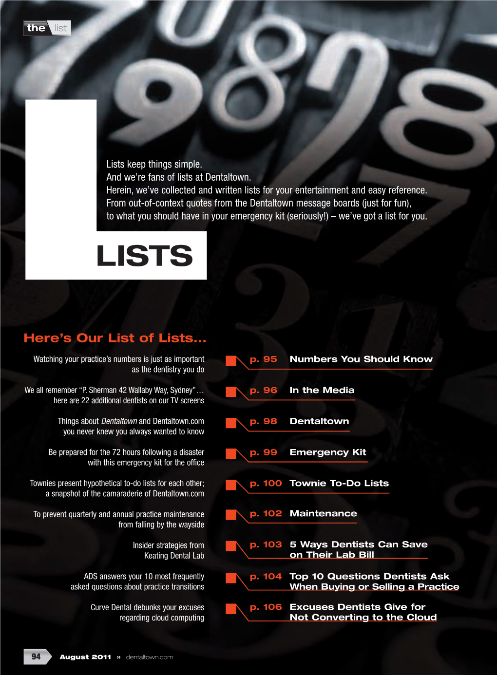 LLISTS Here’S Our List of Lists