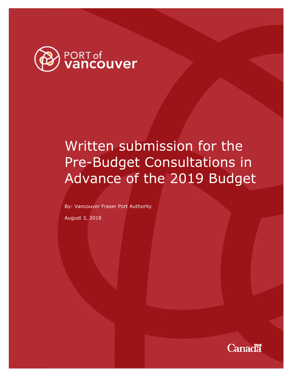 Written Submission for the Pre-Budget Consultations in Advance of the 2019 Budget