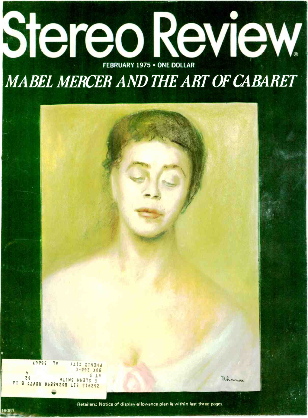 MABEL MERCER and the ART of Cabah'et