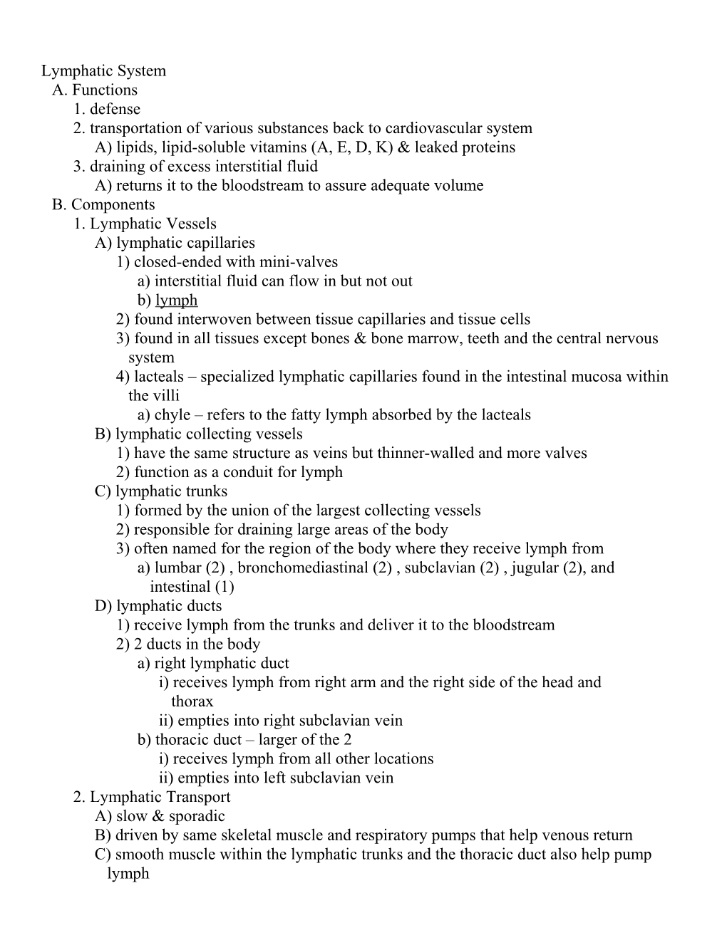 2. Transportation of Various Substances Back to Cardiovascular System