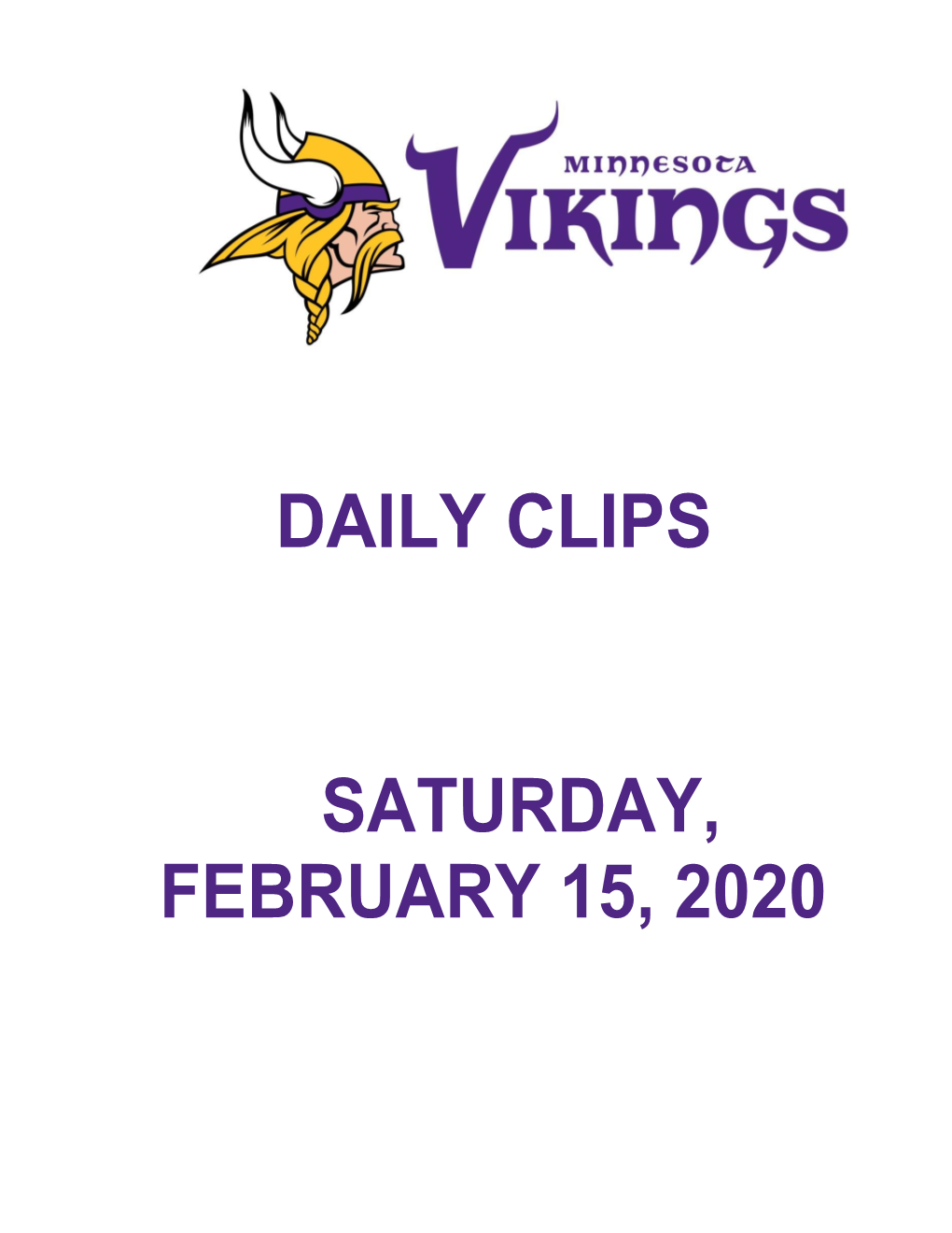 Daily Clips Saturday, February 15, 2020